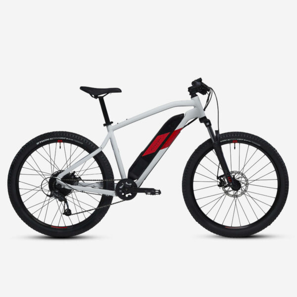 Vélo VTT électrique semi-rigide 27,5" E-ST 100 Blanc Rouge