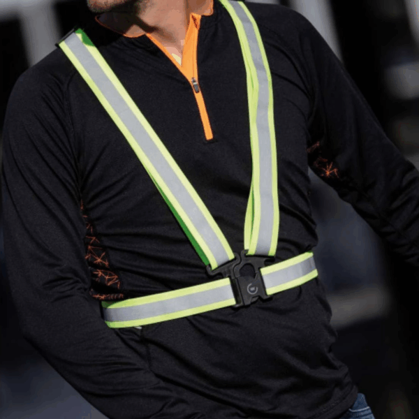 Harnais réfléchissant fluo haute visibilité
