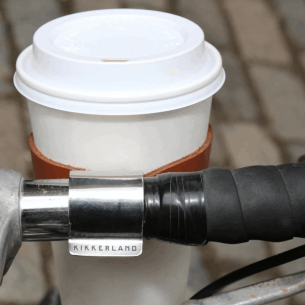 Porte-gobelet pour vélo en cuir