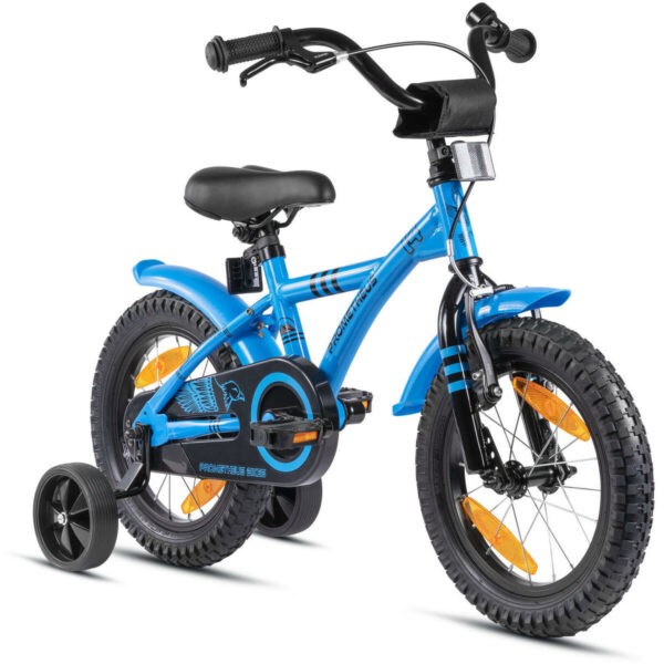 Vélo 14" enfant 3-5 ans avec roues stabilisateurs et rétropédalage