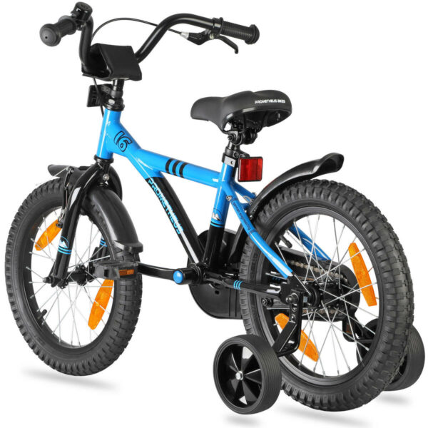 Vélo 16" enfant 4-6 ans avec roues stabilisateurs et rétropédalage