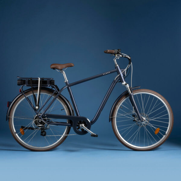 Vélo de ville électrique ELOPS 900 CADRE HAUT BLEU MARINE