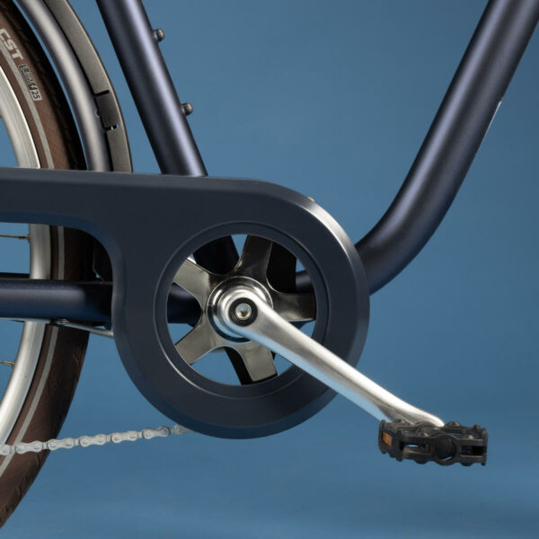 Vélo de ville électrique ELOPS 900 CADRE HAUT BLEU MARINE