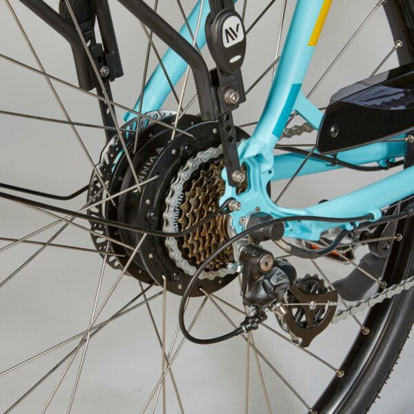 Vélo ville électrique NEOMOUV Sinapia Hydraulique Turquoise