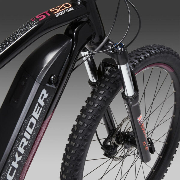 Vélo VTT électrique semi-rigide 27,5" E-ST520 Noir Violet