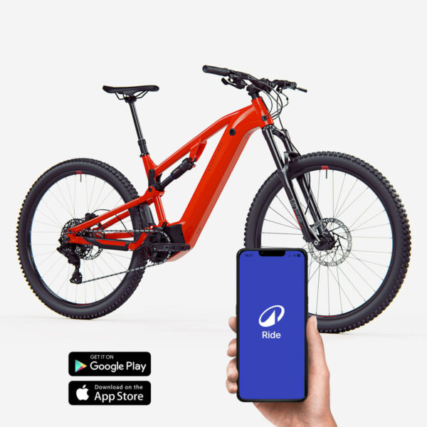 Vélo VTT électrique tout suspendu 29" E-EXPL 520 S Rouge vif